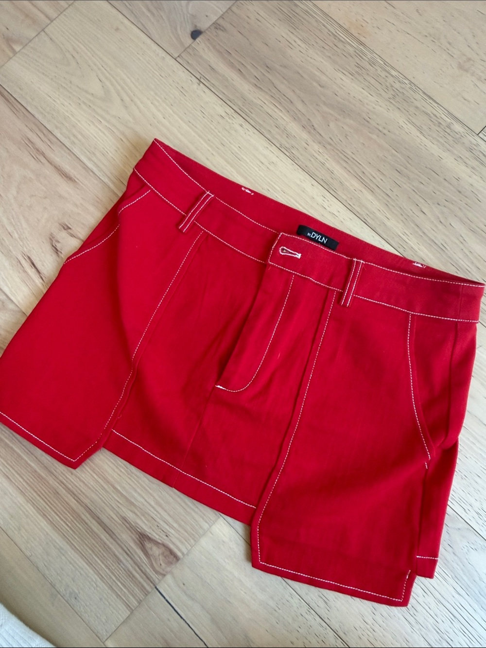 DYLN Red Women's Skort with White Contrast Stitching